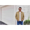 image:imageCOOFANDY Mens Flannel Plaid Shirts Long Sleeve Casual Button Down Cotton Shirt with PocketYellow Navy Plaid