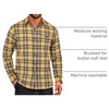 image:imageCOOFANDY Mens Flannel Plaid Shirts Long Sleeve Casual Button Down Cotton Shirt with PocketYellow Navy Plaid