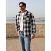 image:imageCOOFANDY Mens Flannel Plaid Shirts Long Sleeve Caual Button Down ShirtsBlack