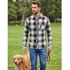 image:imageCOOFANDY Mens Flannel Plaid Shirts Long Sleeve Caual Button Down ShirtsBlack