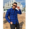image:imageCOOFANDY Mens Flannel Plaid Shirts Long Sleeve Caual Button Down ShirtsBlue