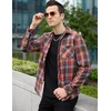 image:imageCOOFANDY Mens Flannel Plaid Shirts Long Sleeve Caual Button Down ShirtsBrown