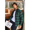 image:imageCOOFANDY Mens Flannel Plaid Shirts Long Sleeve Caual Button Down ShirtsGreen