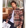 image:imageCOOFANDY Mens Flannel Plaid Shirts Long Sleeve Caual Button Down ShirtsKhakiwine Red