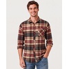 image:imageCOOFANDY Mens Flannel Plaid Shirts Long Sleeve Caual Button Down ShirtsKhakiwine Red