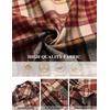 image:imageCOOFANDY Mens Flannel Plaid Shirts Long Sleeve Caual Button Down ShirtsKhakiwine Red