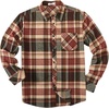 image:imageCOOFANDY Mens Flannel Plaid Shirts Long Sleeve Caual Button Down ShirtsKhakiwine Red