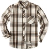 image:imageCOOFANDY Mens Flannel Plaid Shirts Long Sleeve Caual Button Down ShirtsLight Khakibrown