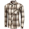 image:imageCOOFANDY Mens Flannel Plaid Shirts Long Sleeve Caual Button Down ShirtsLight Khakibrown