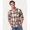 image:imageCOOFANDY Mens Flannel Plaid Shirts Long Sleeve Caual Button Down ShirtsLight Khakibrown