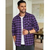 image:imageCOOFANDY Mens Flannel Plaid Shirts Long Sleeve Caual Button Down ShirtsPurple