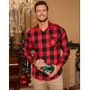 image:imageCOOFANDY Mens Flannel Plaid Shirts Long Sleeve Caual Button Down ShirtsRed