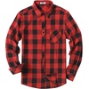 image:imageCOOFANDY Mens Flannel Plaid Shirts Long Sleeve Caual Button Down ShirtsRed