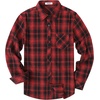 image:imageCOOFANDY Mens Flannel Plaid Shirts Long Sleeve Caual Button Down ShirtsRed Black