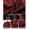 image:imageCOOFANDY Mens Flannel Plaid Shirts Long Sleeve Caual Button Down ShirtsRed Black