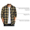 image:imageCOOFANDY Mens Flannel Plaid Shirts Long Sleeve Caual Button Down ShirtsYellow