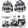 image:imageCOOFANDY Mens Flannel Shirt Jacket Long Sleeve Plaid Shacket with PocketsBlack