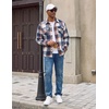 image:imageCOOFANDY Mens Flannel Shirt Jacket Long Sleeve Plaid Shacket with PocketsBlackkhaki
