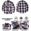 image:imageCOOFANDY Mens Flannel Shirt Jacket Long Sleeve Plaid Shacket with PocketsBlackkhaki
