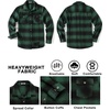 image:imageCOOFANDY Mens Flannel Shirt Jacket Long Sleeve Plaid Shacket with PocketsDark Green