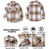 image:imageCOOFANDY Mens Flannel Shirt Jacket Long Sleeve Plaid Shacket with PocketsLight Khaki