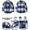 image:imageCOOFANDY Mens Flannel Shirt Jacket Long Sleeve Plaid Shacket with PocketsNavy Blue