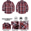 image:imageCOOFANDY Mens Flannel Shirt Jacket Long Sleeve Plaid Shacket with PocketsRed
