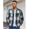 image:imageCOOFANDY Mens Flannel Shirts Long Sleeve Casual Cotton Plaid Button Down Shirt Jacket with PocketsGreenapricot Plaid