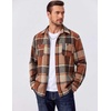 image:imageCOOFANDY Mens Flannel Shirts Long Sleeve Casual Cotton Plaid Button Down Shirt Jacket with PocketsOrangekhaki Plaid
