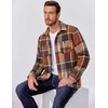 image:imageCOOFANDY Mens Flannel Shirts Long Sleeve Casual Cotton Plaid Button Down Shirt Jacket with PocketsOrangekhaki Plaid