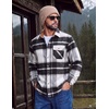 image:imageCOOFANDY Mens Flannel Shirts Long Sleeve Plaid Button Down Shirt JacketBlack