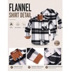 image:imageCOOFANDY Mens Flannel Shirts Long Sleeve Plaid Button Down Shirt JacketBlack