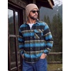 image:imageCOOFANDY Mens Flannel Shirts Long Sleeve Plaid Button Down Shirt JacketBlue