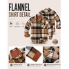 image:imageCOOFANDY Mens Flannel Shirts Long Sleeve Plaid Button Down Shirt JacketKhaki