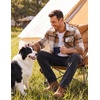 image:imageCOOFANDY Mens Flannel Shirts Long Sleeve Plaid Button Down Shirt JacketLight Khaki