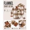image:imageCOOFANDY Mens Flannel Shirts Long Sleeve Plaid Button Down Shirt JacketLight Khaki