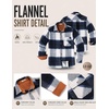 image:imageCOOFANDY Mens Flannel Shirts Long Sleeve Plaid Button Down Shirt JacketNavy Blue