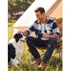 image:imageCOOFANDY Mens Flannel Shirts Long Sleeve Plaid Button Down Shirt JacketNavy Blue