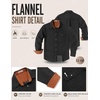 image:imageCOOFANDY Mens Flannel Shirts Long Sleeve Plaid Button Down Shirt JacketSolid Black