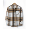 image:imageCOOFANDY Mens Flannel Shirts Long Sleeve Plaid Button Down Shirt Jackets01light Khaki Plaid