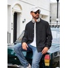 image:imageCOOFANDY Mens Flannel Shirts Long Sleeve Plaid Button Down Shirt JacketsBlack