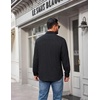image:imageCOOFANDY Mens Flannel Shirts Long Sleeve Plaid Button Down Shirt JacketsBlack