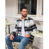 image:imageCOOFANDY Mens Flannel Shirts Long Sleeve Plaid Button Down Shirt JacketsBlack Plaid
