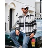 image:imageCOOFANDY Mens Flannel Shirts Long Sleeve Plaid Button Down Shirt JacketsBlack Plaid