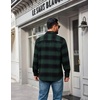 image:imageCOOFANDY Mens Flannel Shirts Long Sleeve Plaid Button Down Shirt JacketsGreen Black Plaid