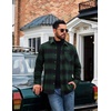 image:imageCOOFANDY Mens Flannel Shirts Long Sleeve Plaid Button Down Shirt JacketsGreen Black Plaid