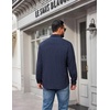 image:imageCOOFANDY Mens Flannel Shirts Long Sleeve Plaid Button Down Shirt JacketsNavy Blue