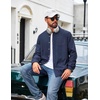 image:imageCOOFANDY Mens Flannel Shirts Long Sleeve Plaid Button Down Shirt JacketsNavy Blue