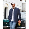image:imageCOOFANDY Mens Flannel Shirts Long Sleeve Plaid Button Down Shirt JacketsNavy Blue