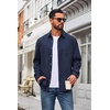 image:imageCOOFANDY Mens Flannel Shirts Long Sleeve Plaid Button Down Shirt JacketsNavy Blue